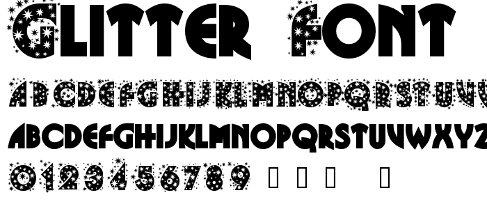 Glitter Font police